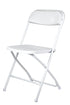 White Folding Chair (Steel-Poly Chair) by Chiavari CFPW-AX-T