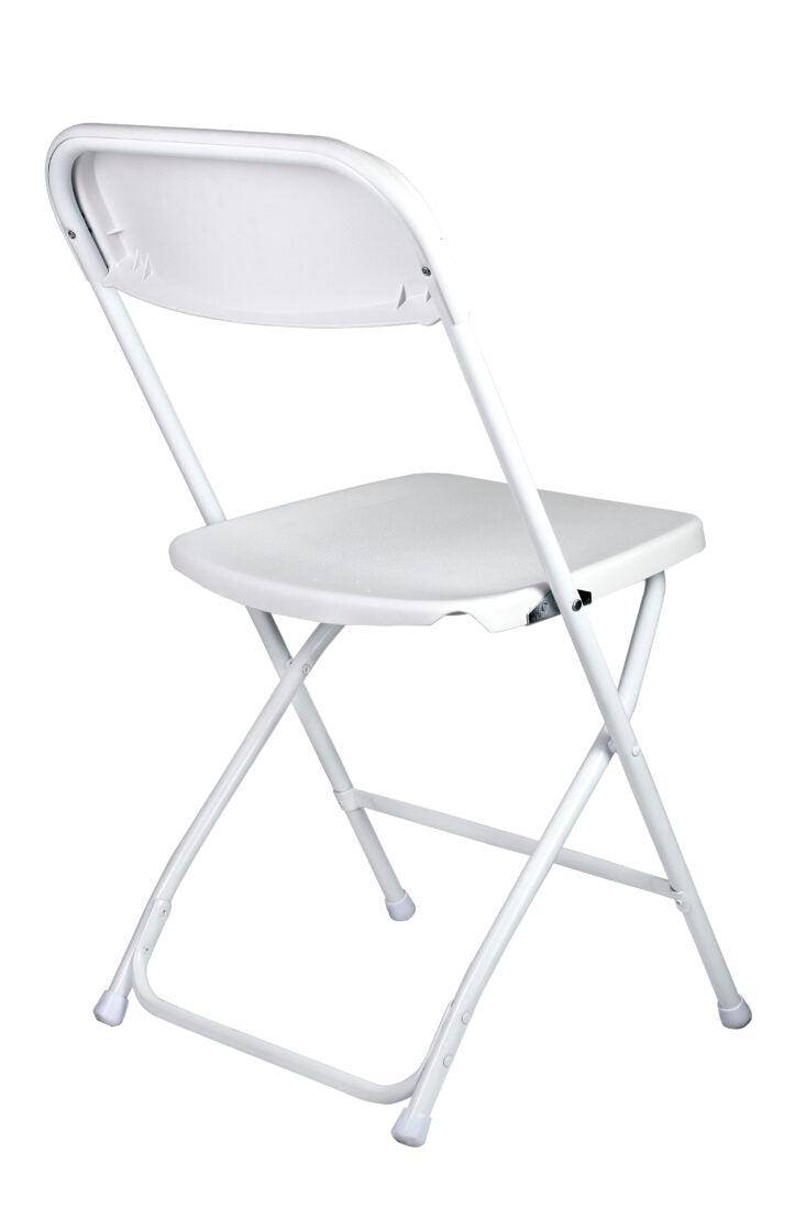 White Folding Chair (Steel-Poly Chair) (Per Chair Price Shown - Sold only in Quantities of 10)