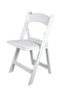 White SuperResin Folding Chair with Stainless Steel Hardware by Chivari, Maximum 800 lbs. Static Weight Capacity CFRWS-AX-T