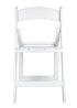 White with White Vinyl Cushion Resin Steel Skeleton™ Folding Chair