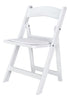 White Kids Resin Folding Chair by Chiavari, Free Extended Warranty, Stackable, UV Sun Protection, Water Proof, Anti-Rust, (Per Chair Price Shown - Sold only in Quantities of 4) CFRW-KID-AX-T