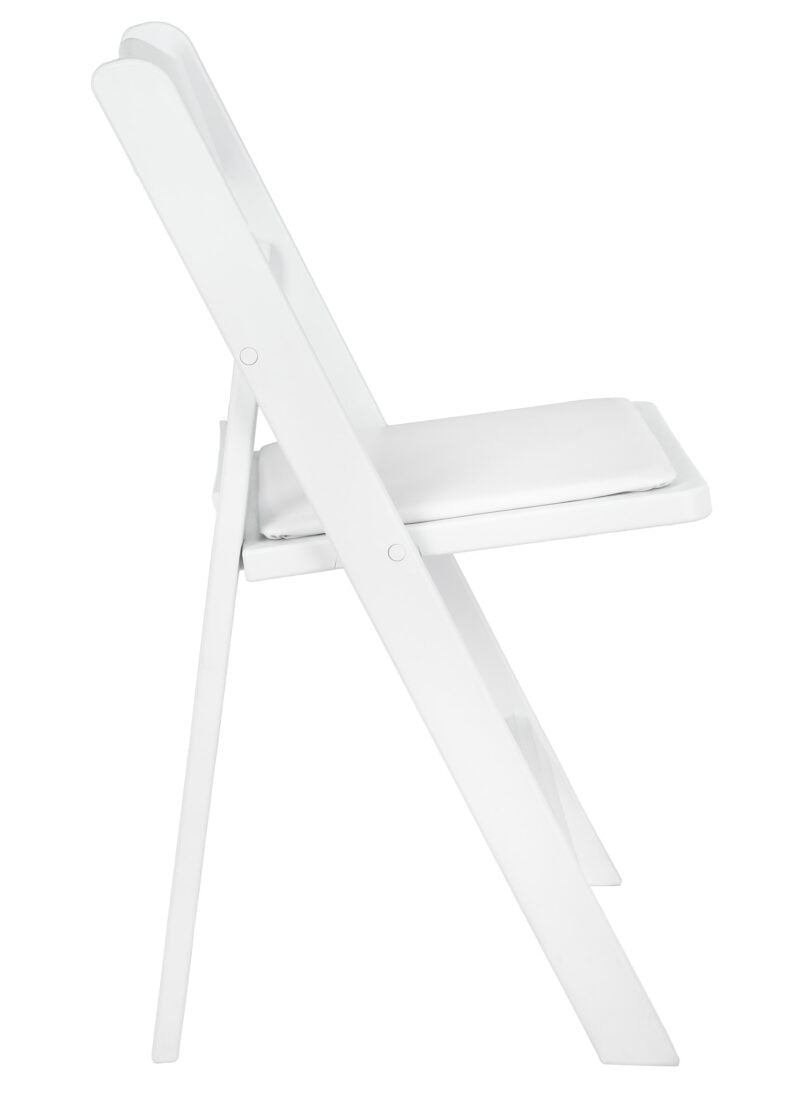 White WoodGrain™ Resin Folding Chair (Per Chair Price Shown - Sold only in Quantities of 4)