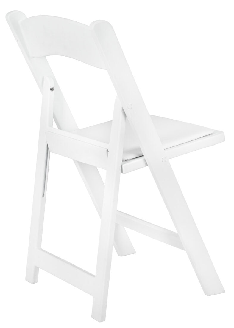 White WoodGrain™ Resin Folding Chair (Per Chair Price Shown - Sold only in Quantities of 4)