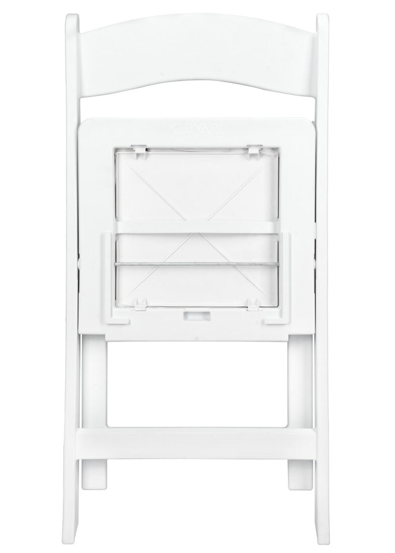 White WoodGrain™ Resin Folding Chair (Per Chair Price Shown - Sold only in Quantities of 4)