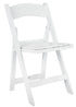 White WoodGrain™ Resin Folding Chair (Per Chair Price Shown - Sold only in Quantities of 4)