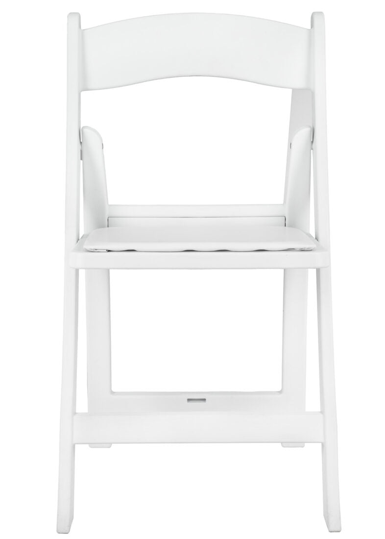 White WoodGrain™ Resin Folding Chair (Per Chair Price Shown - Sold only in Quantities of 4)