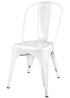 White Hi Gloss Steelix Tolix Style Metal Restaurant Chair – Ships Fully Assembled CTMW-AX-T