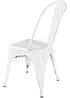 White Hi Gloss Steelix Tolix Style Metal Restaurant Chair – Ships Fully Assembled CTMW-AX-T