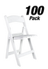 100 Chair Pack, White SuperResin Folding Chair 800 lbs Weight Capacity CFRW-AX-T-100