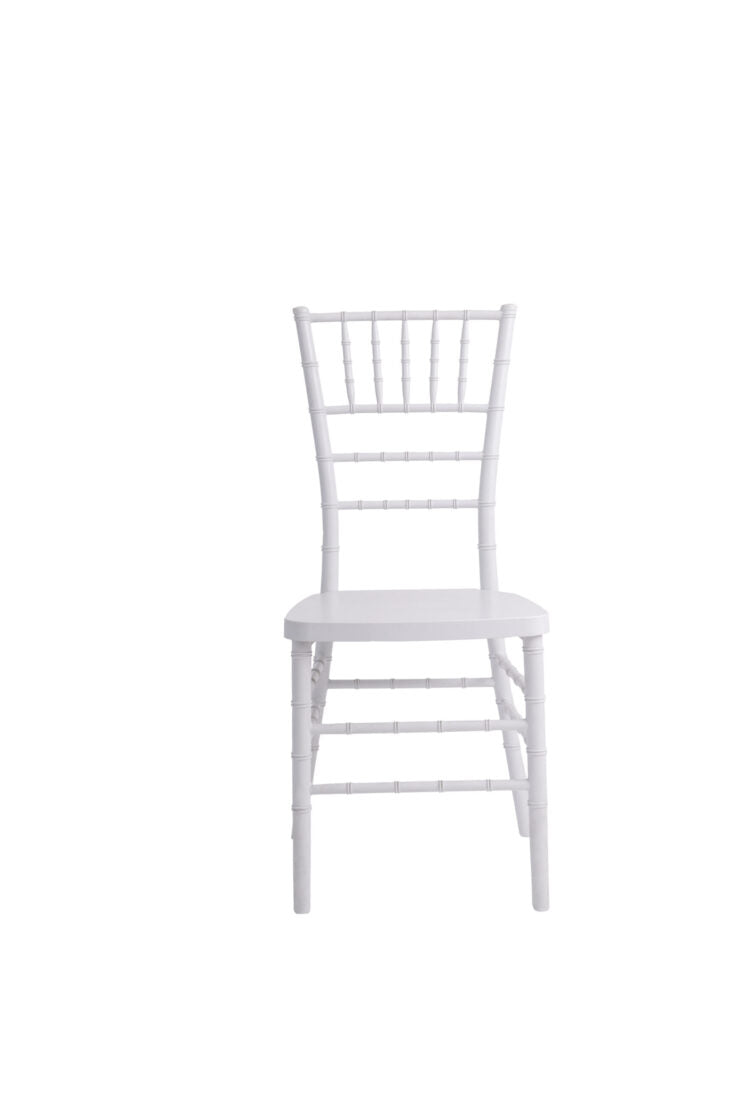 White ToughWood Chiavari Front CCWW-ZG-T