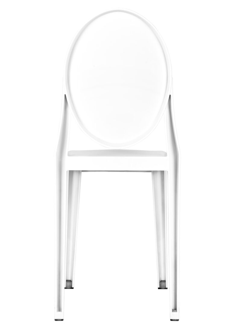 White Resin Oval Back Victoria Ghost Chair CGVRW-ZG-T