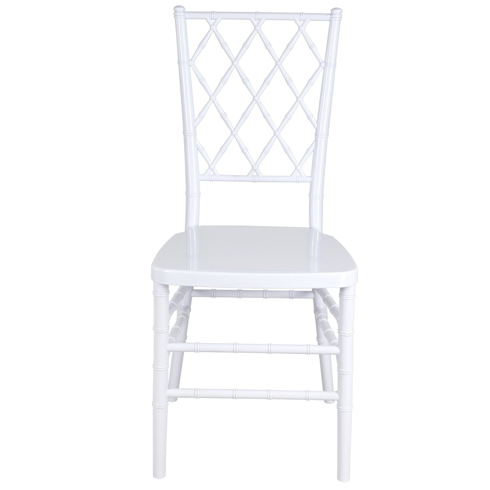 White Diamond Resin Chiavari Chair  (Per Chair Price Shown - Sold only in Quantities of 4) Some Assembly Required