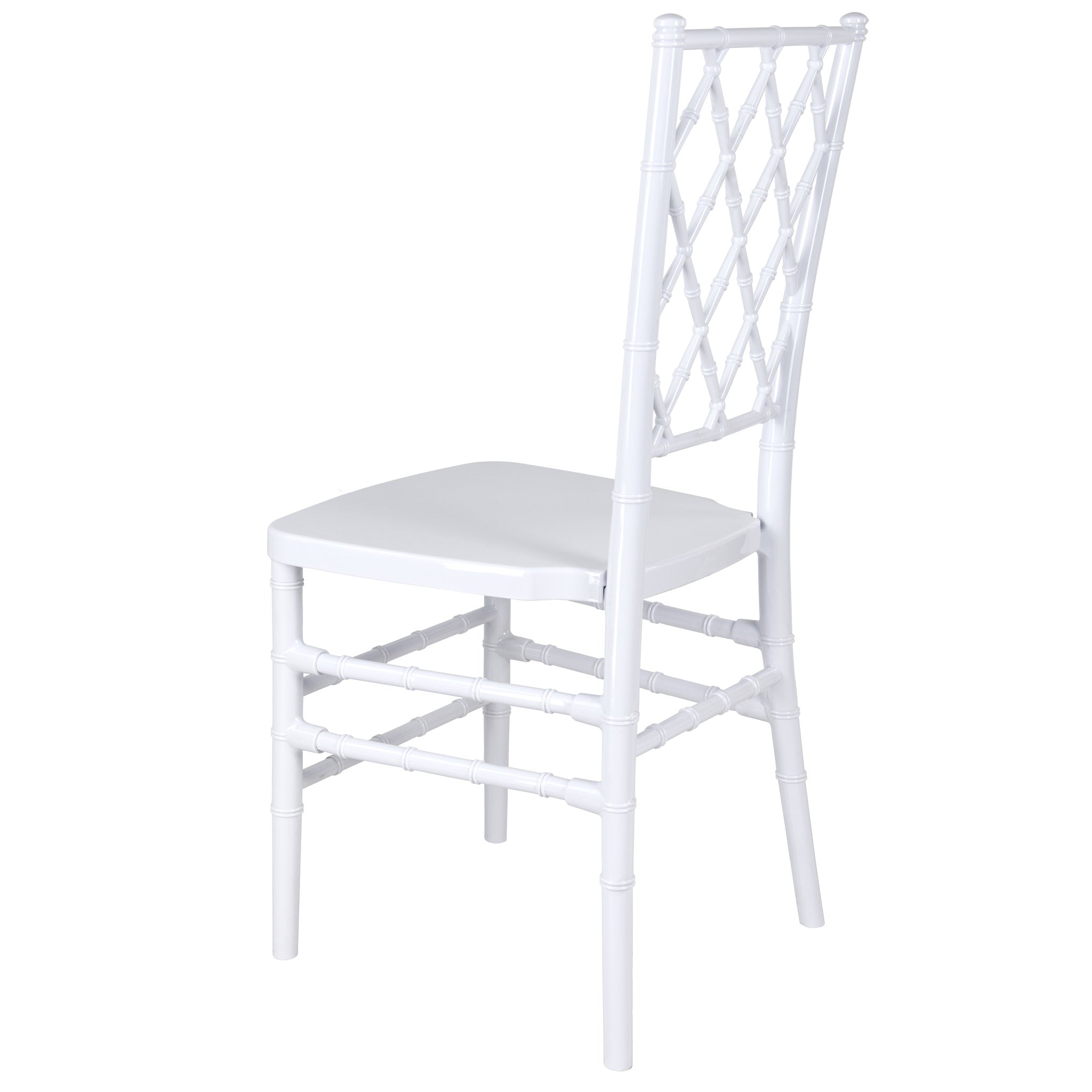 White Diamond Resin Chiavari Chair  (Per Chair Price Shown - Sold only in Quantities of 4) Some Assembly Required