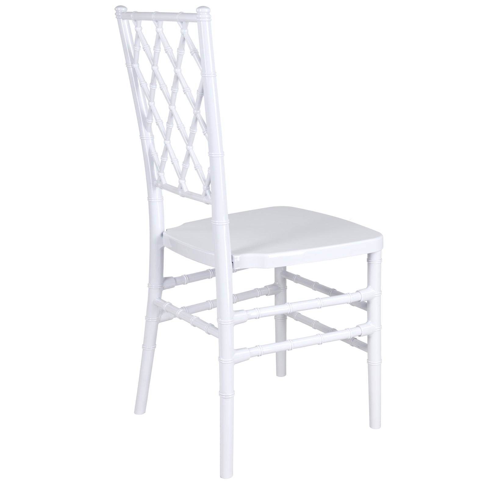 White Diamond Resin Chiavari Chair  (Per Chair Price Shown - Sold only in Quantities of 4) Some Assembly Required