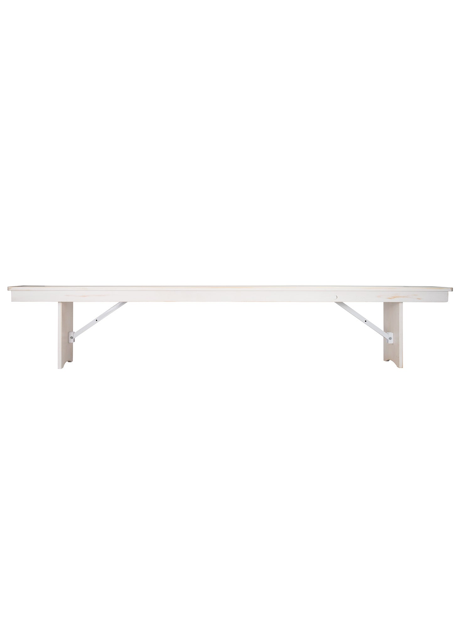 White Distressed 8 Foot (96″ x 12″) Rectangle Farmhouse Table Bench