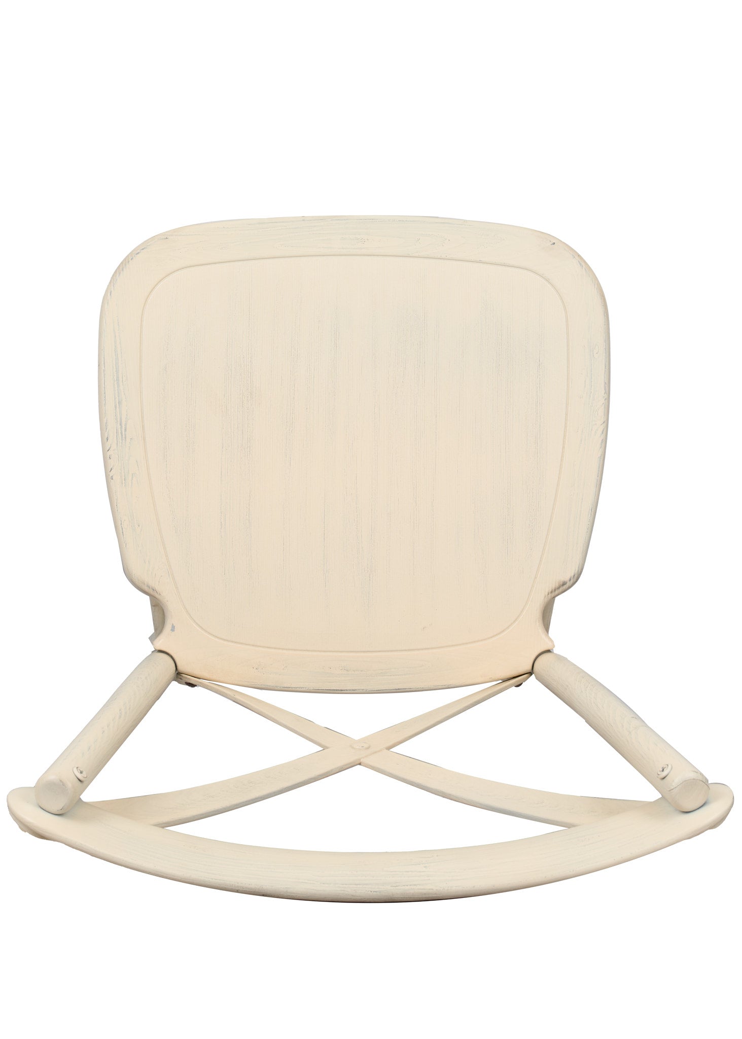 White Distressed ToughResin™ WoodGrain Cross Back Chair