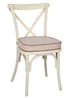 White Distressed ToughResin™ WoodGrain Cross Back Chair