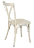 White Distressed ToughResin™ WoodGrain Cross Back Chair