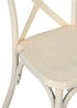 White Distressed ToughResin™ WoodGrain Cross Back Chair