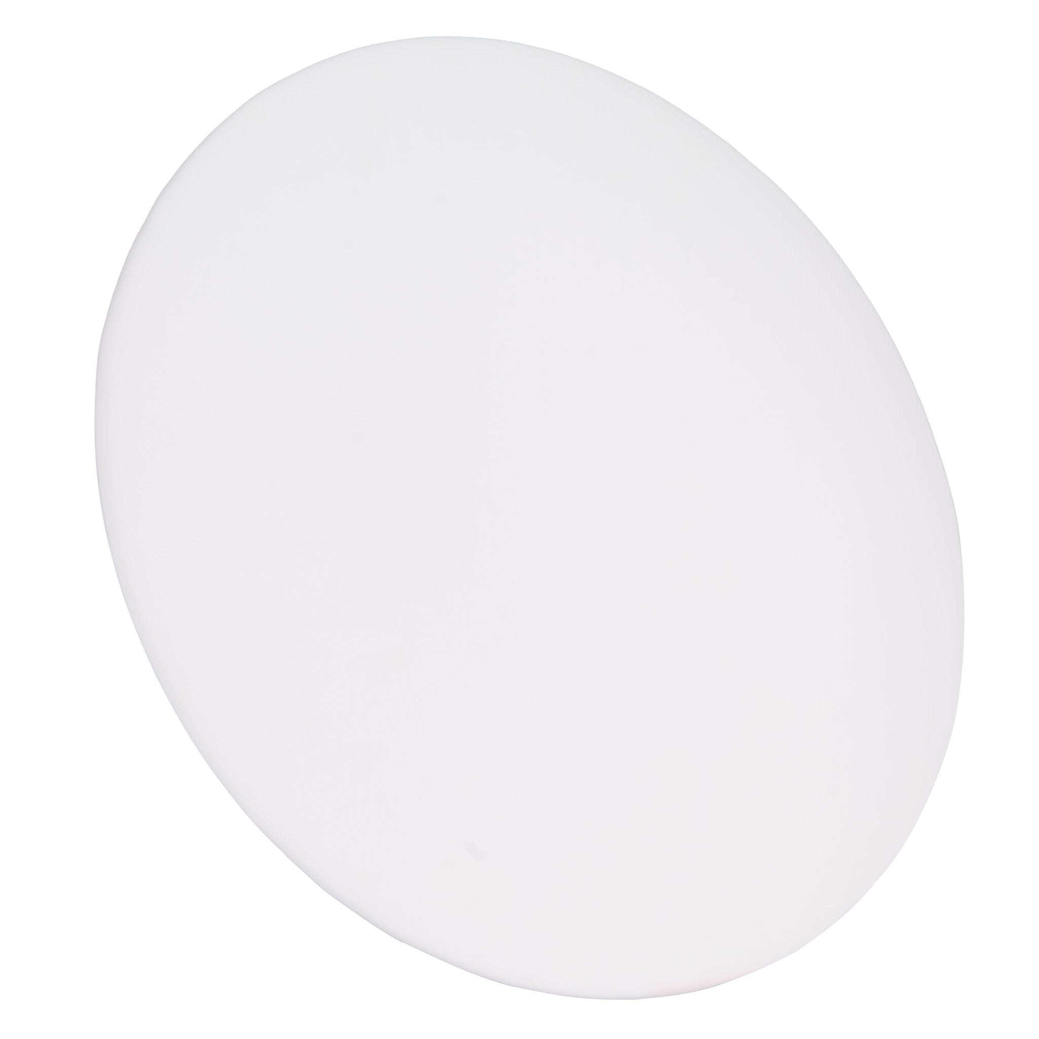 Cool White Round Vinyl Panel Back Cushion