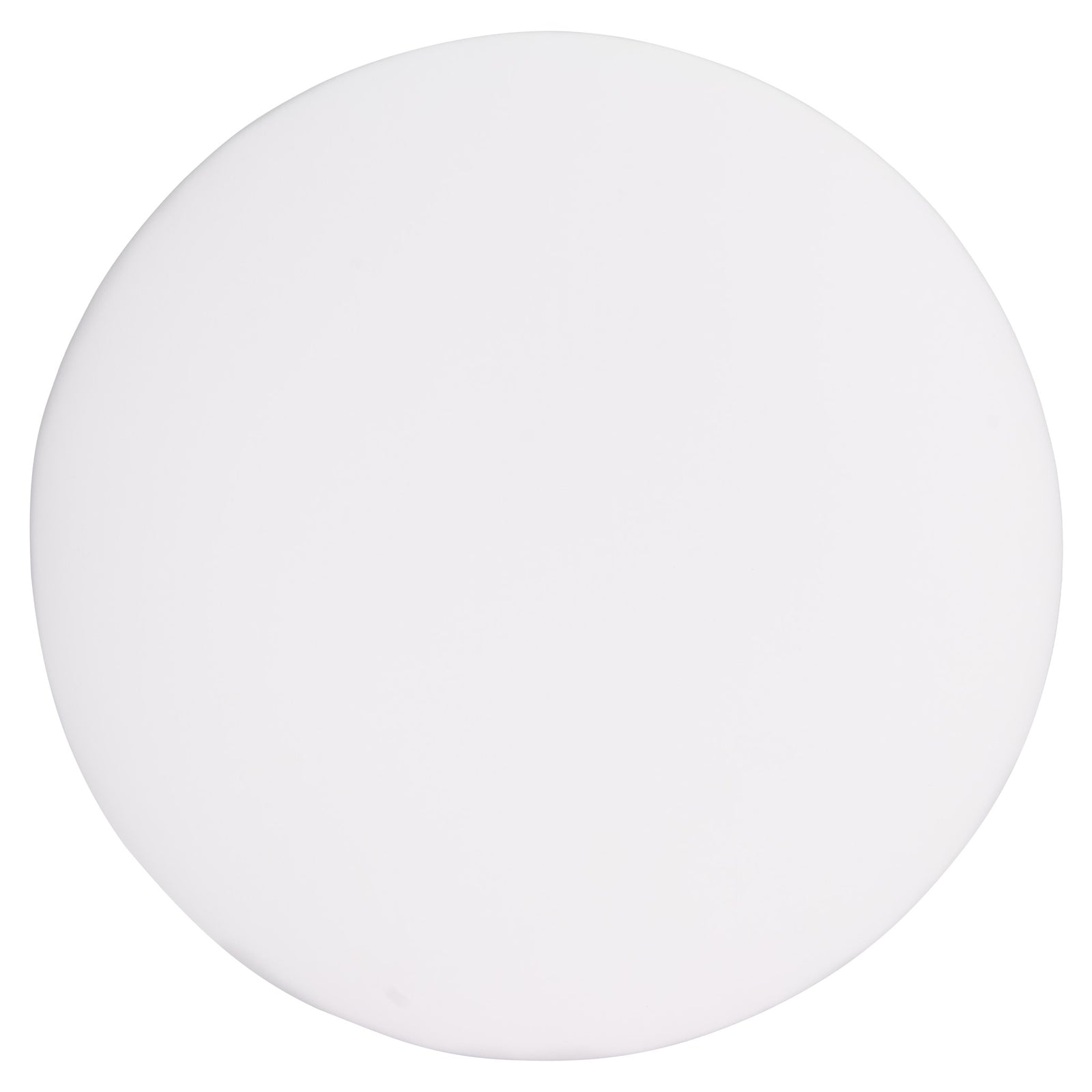 Cool White Round Vinyl Panel Back Cushion