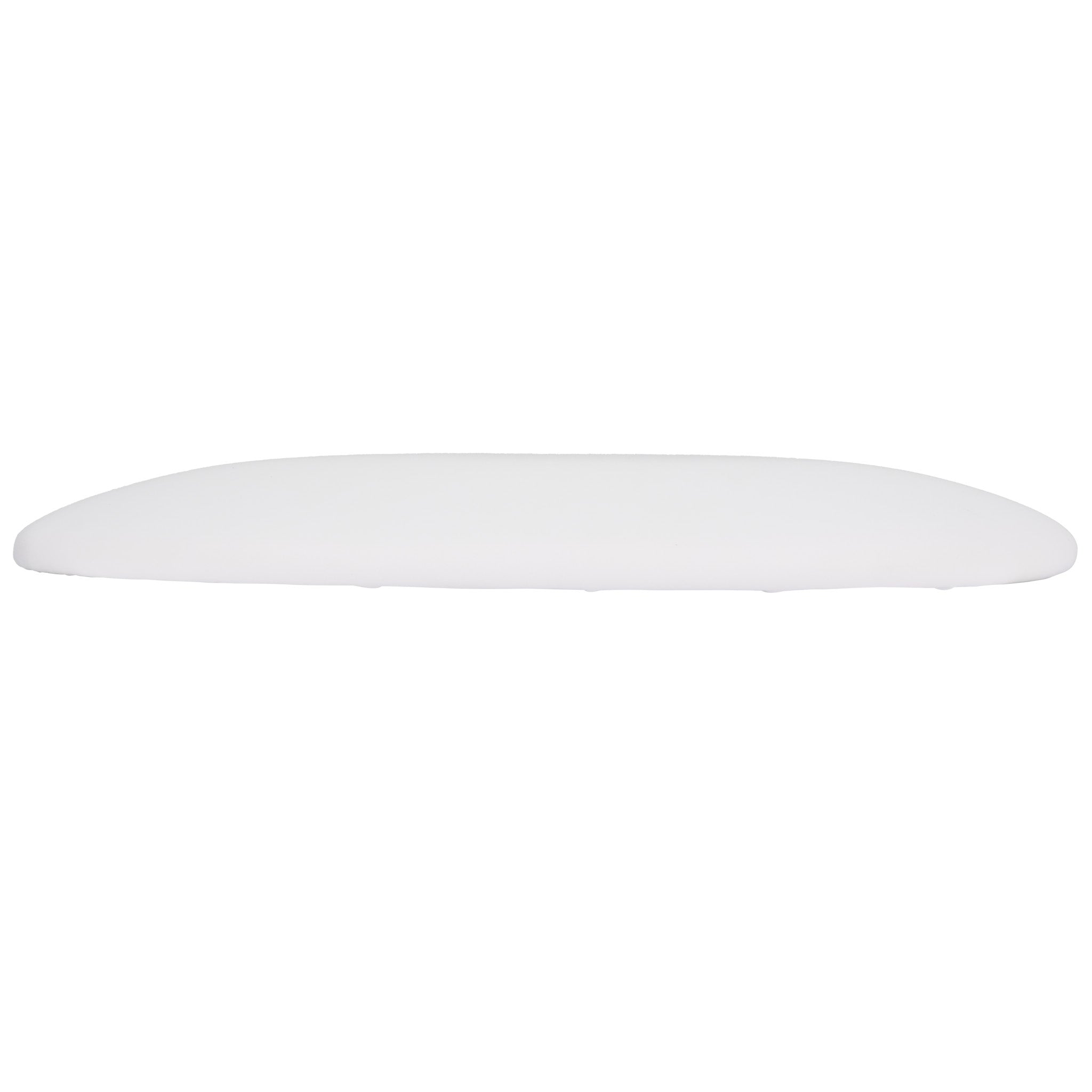 Cool White Round Vinyl Panel Back Cushion