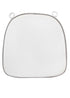 White with Gray Piping 2.5" Thick Chair Cushion - World's Best Cushions