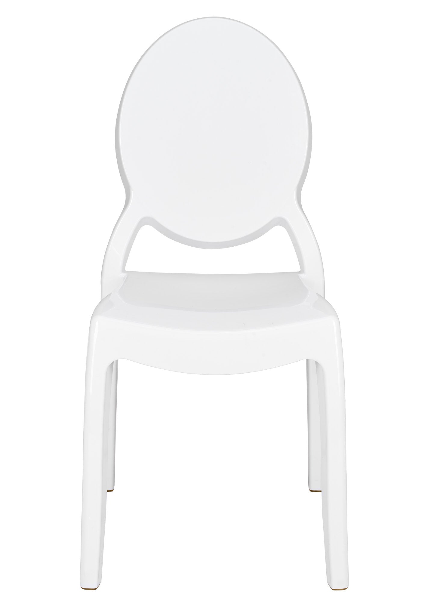 White Resin Oval Back Sophia Ghost Chair