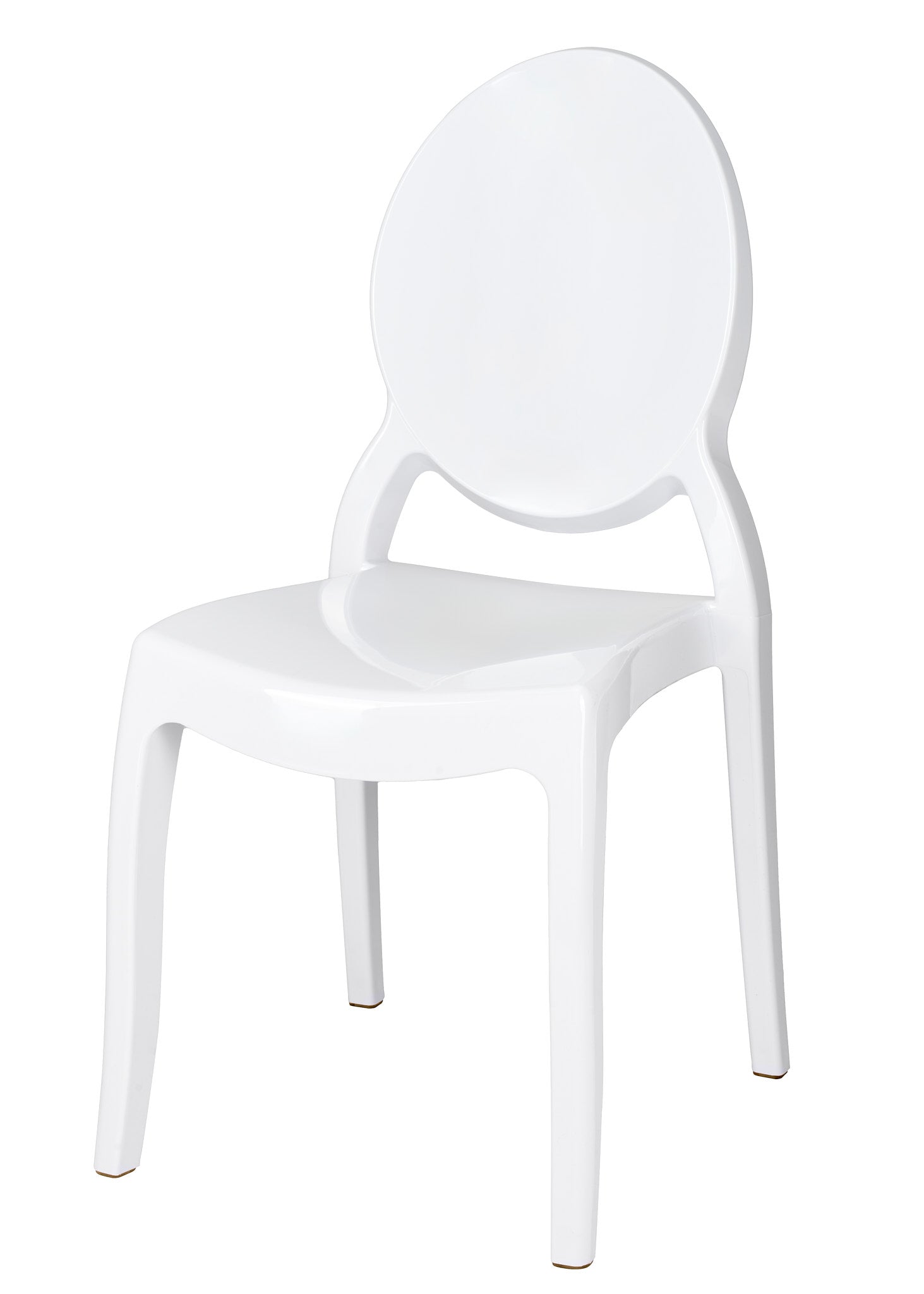 White Resin Oval Back Sophia Ghost Chair