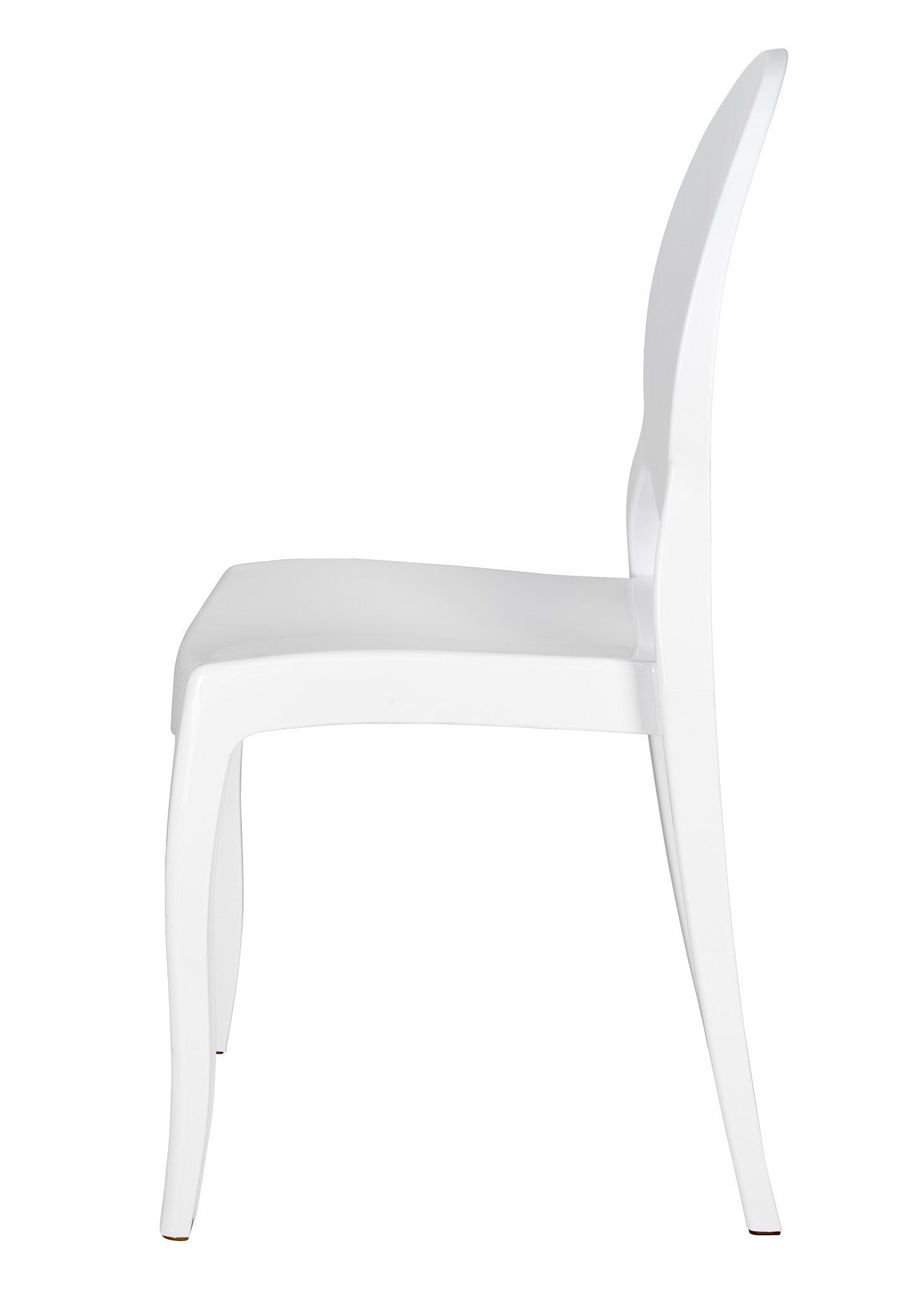 White Resin Oval Back Sophia Ghost Chair