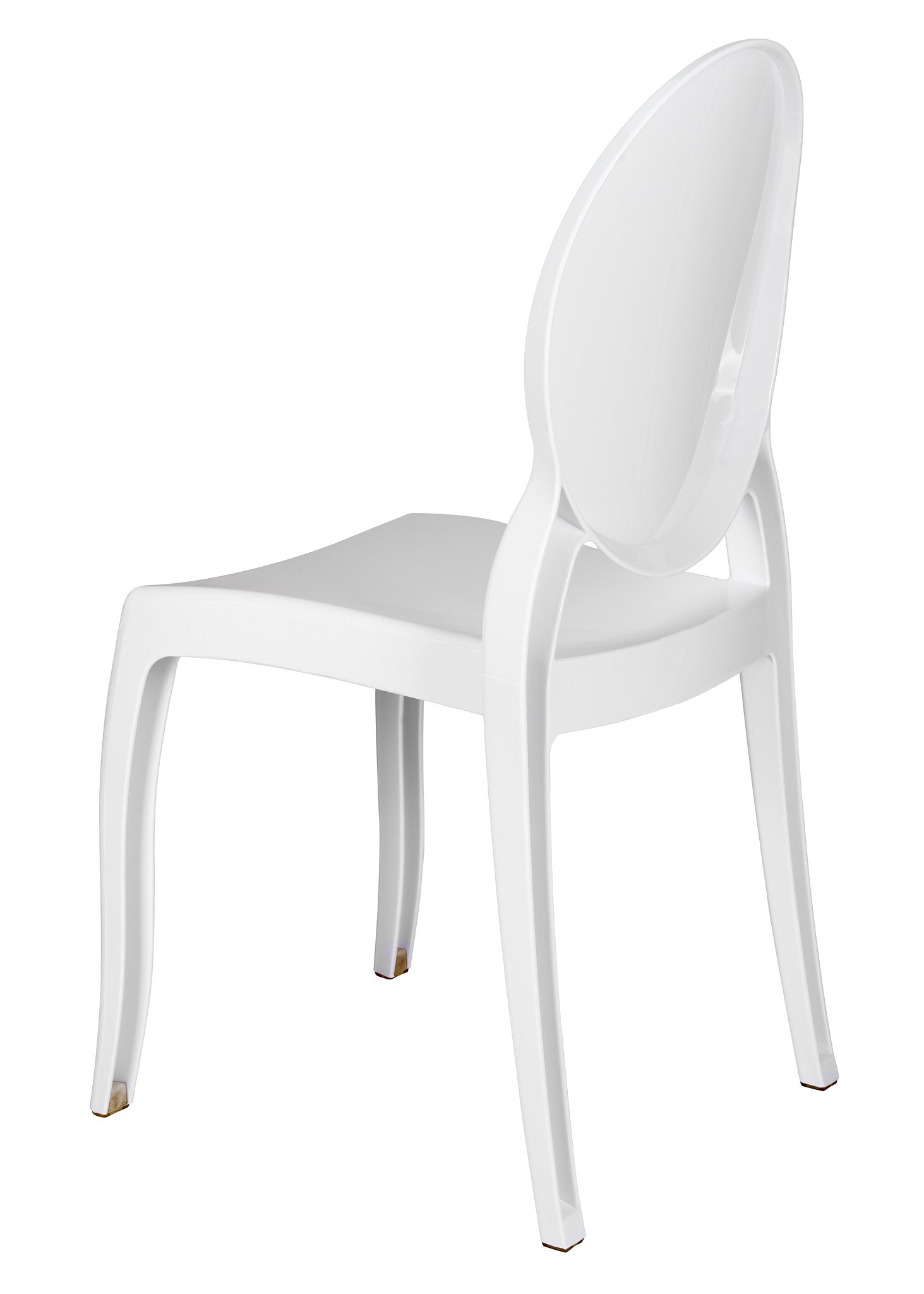 White Resin Oval Back Sophia Ghost Chair