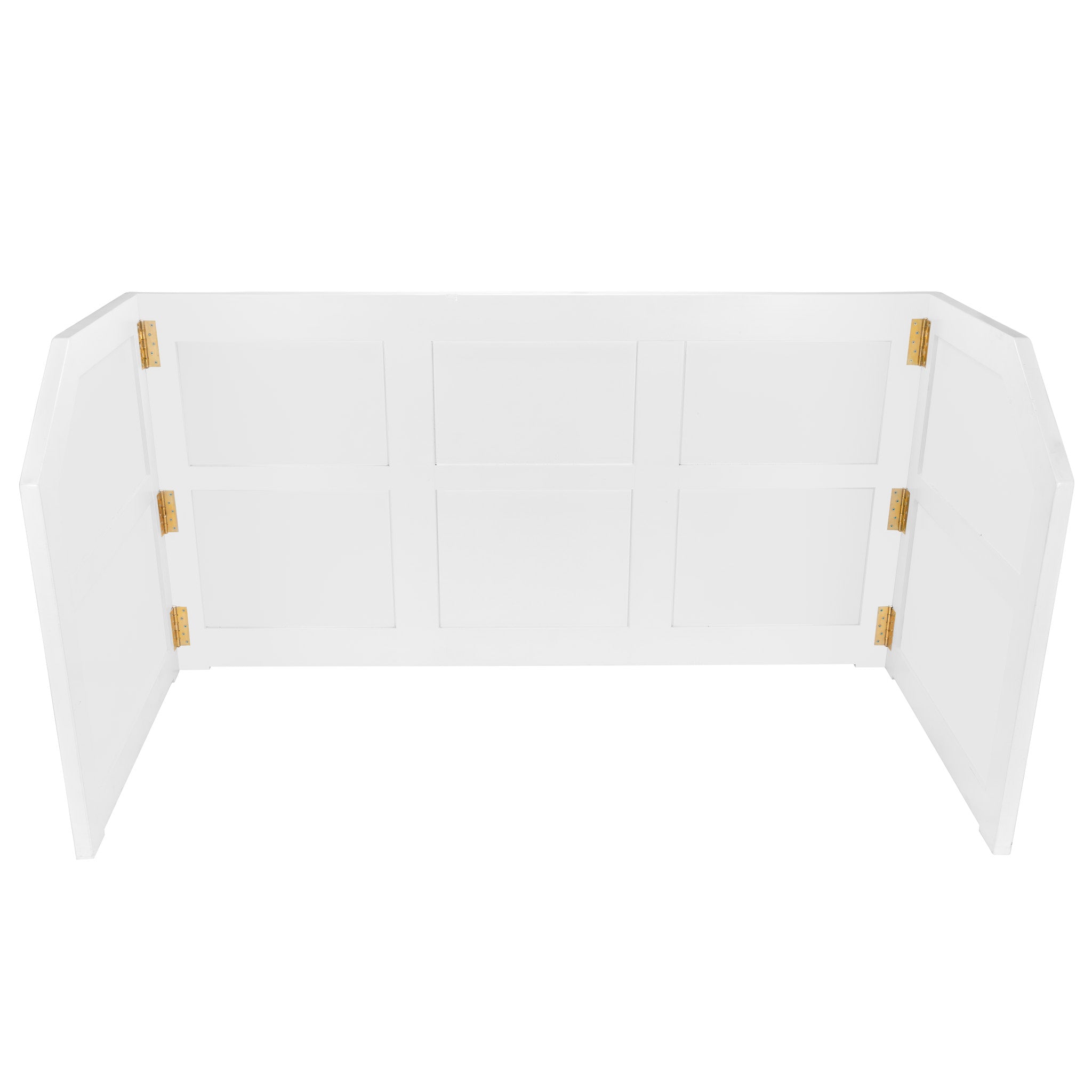 7' White Portable Folding Bar with HPL Top and Durable Rubber Edge