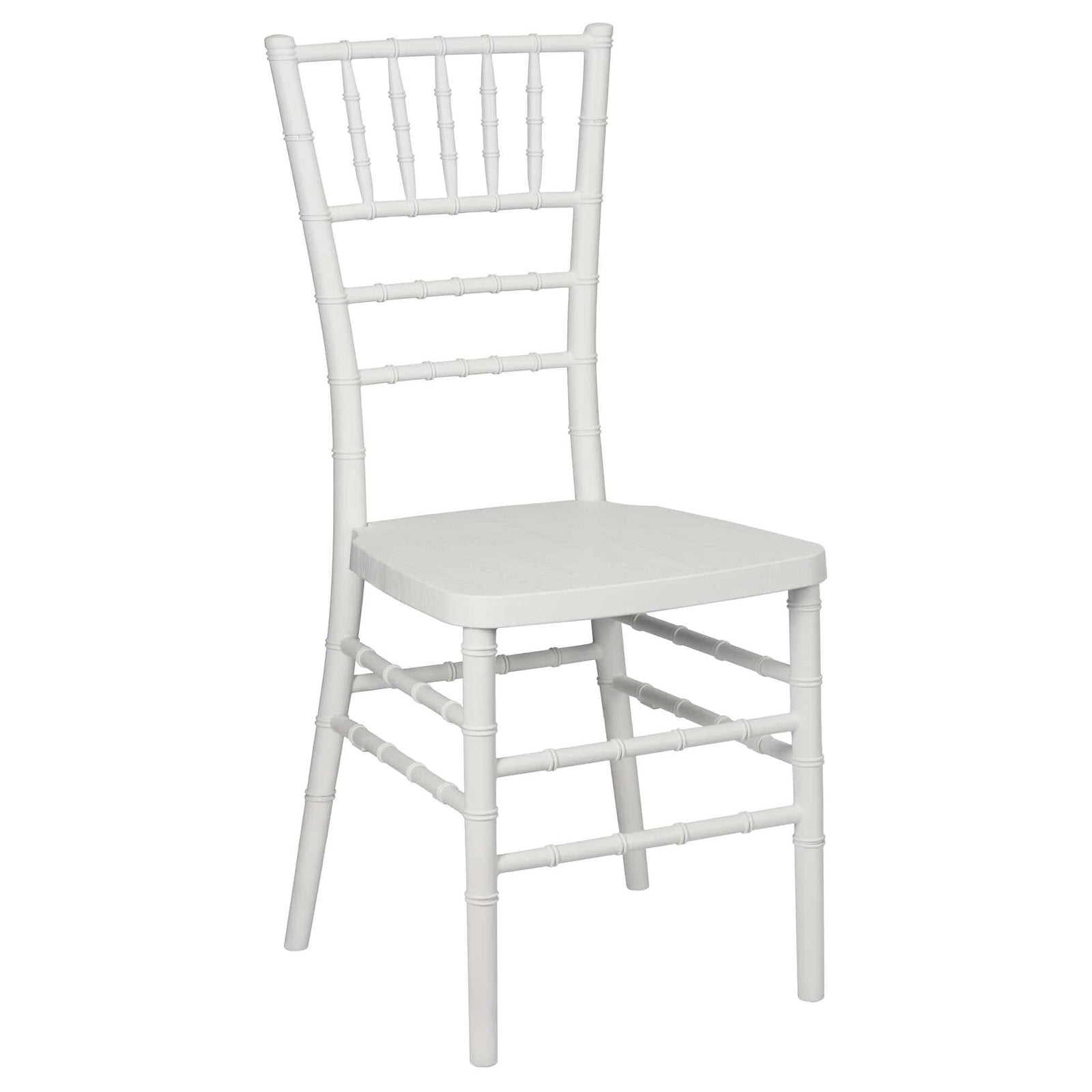 White Woodgrain™ Resin Steel Skeleton Chiavari Chair