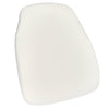 White 1.75" Thick Fabric Panel Back Chiavari Chair Cushion and SlipNot™ Technology