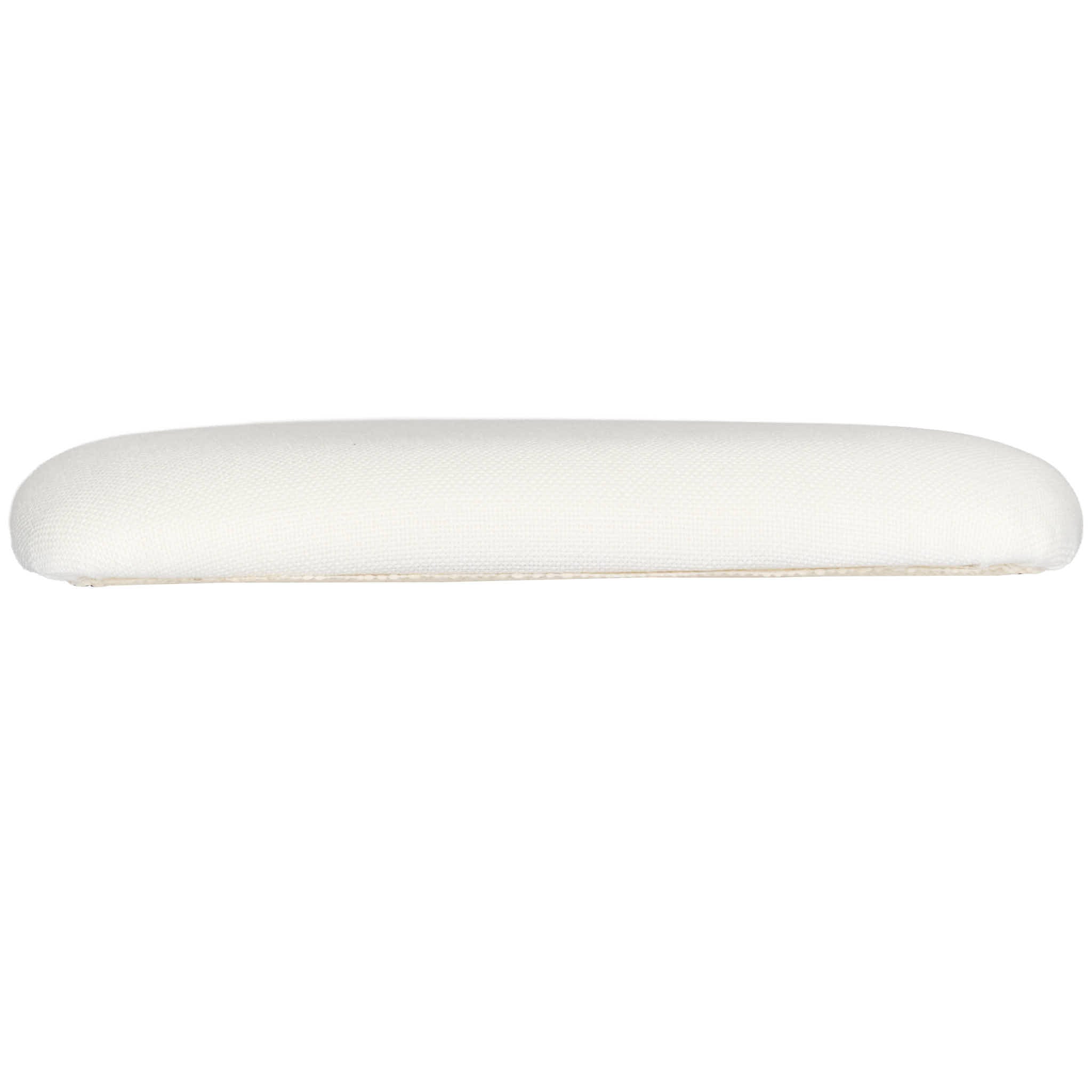 White 1.75" Thick Fabric Panel Back Chiavari Chair Cushion and SlipNot™ Technology
