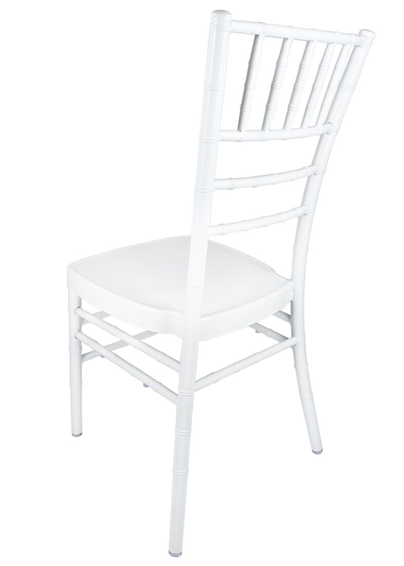 White Aluminum Chiavari Chair by Chivari left3 CCAW-AX-T