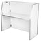 White 42" Tall x 48" Long Portable Folding Bar Laminate Surface PVC Edge