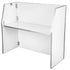 White 42" Tall x 48" Long Portable Folding Bar Laminate Surface PVC Edge