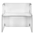 White 42" Tall x 48" Long Portable Folding Bar Laminate Surface PVC Edge