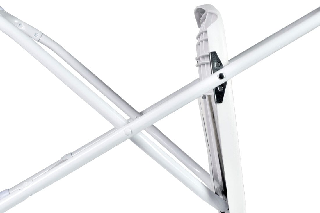 Chivari White SuperResin Folding Chair CFRW-AX-T