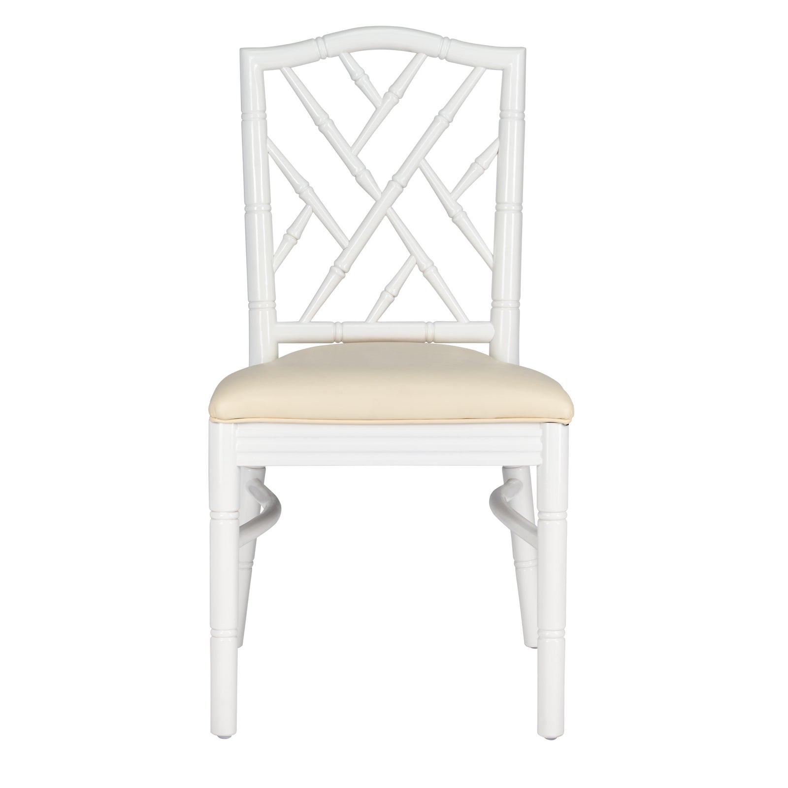 White Ritz ToughWood™ Chair with Ivory Vinyl Seat