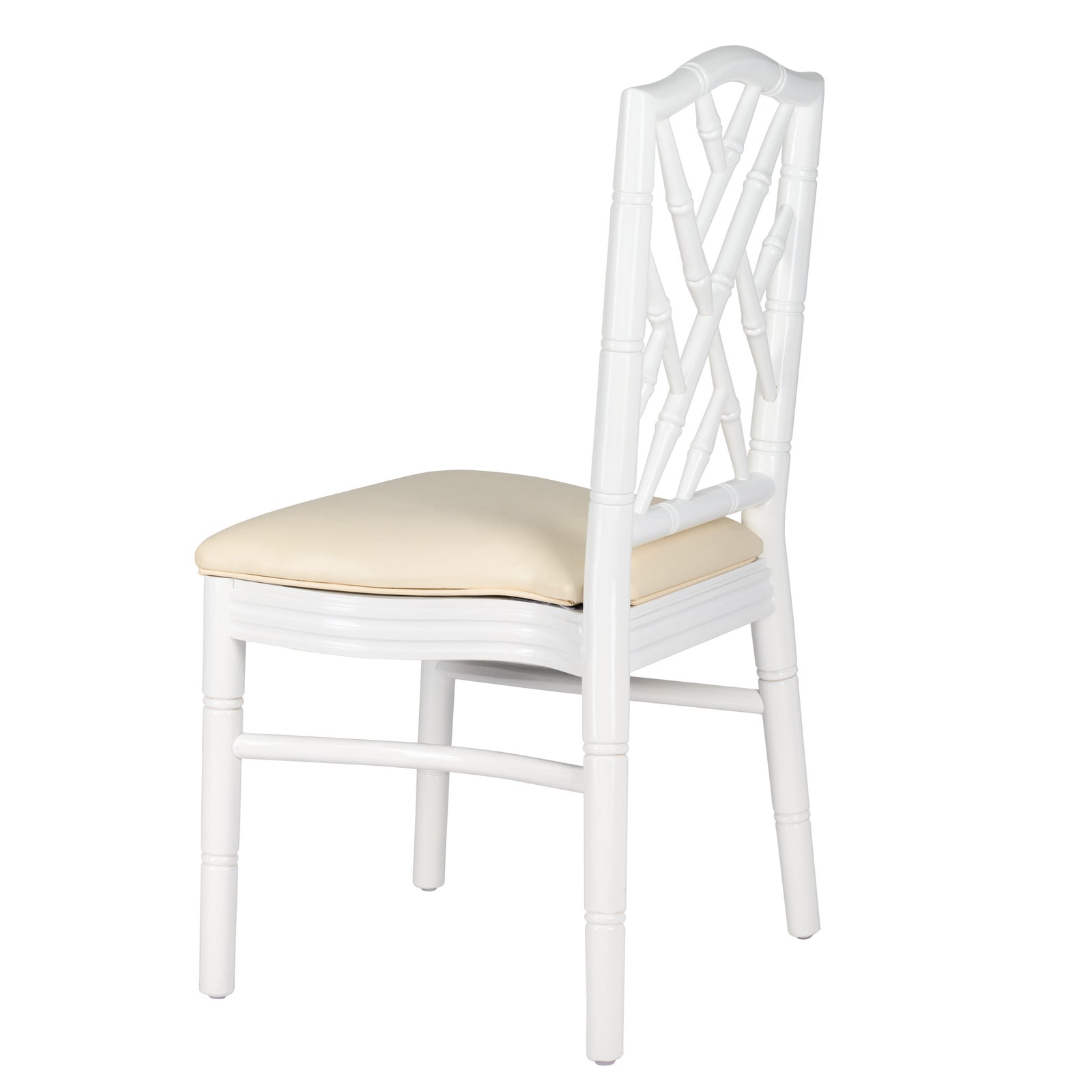 White Ritz ToughWood™ Chair with Ivory Vinyl Seat