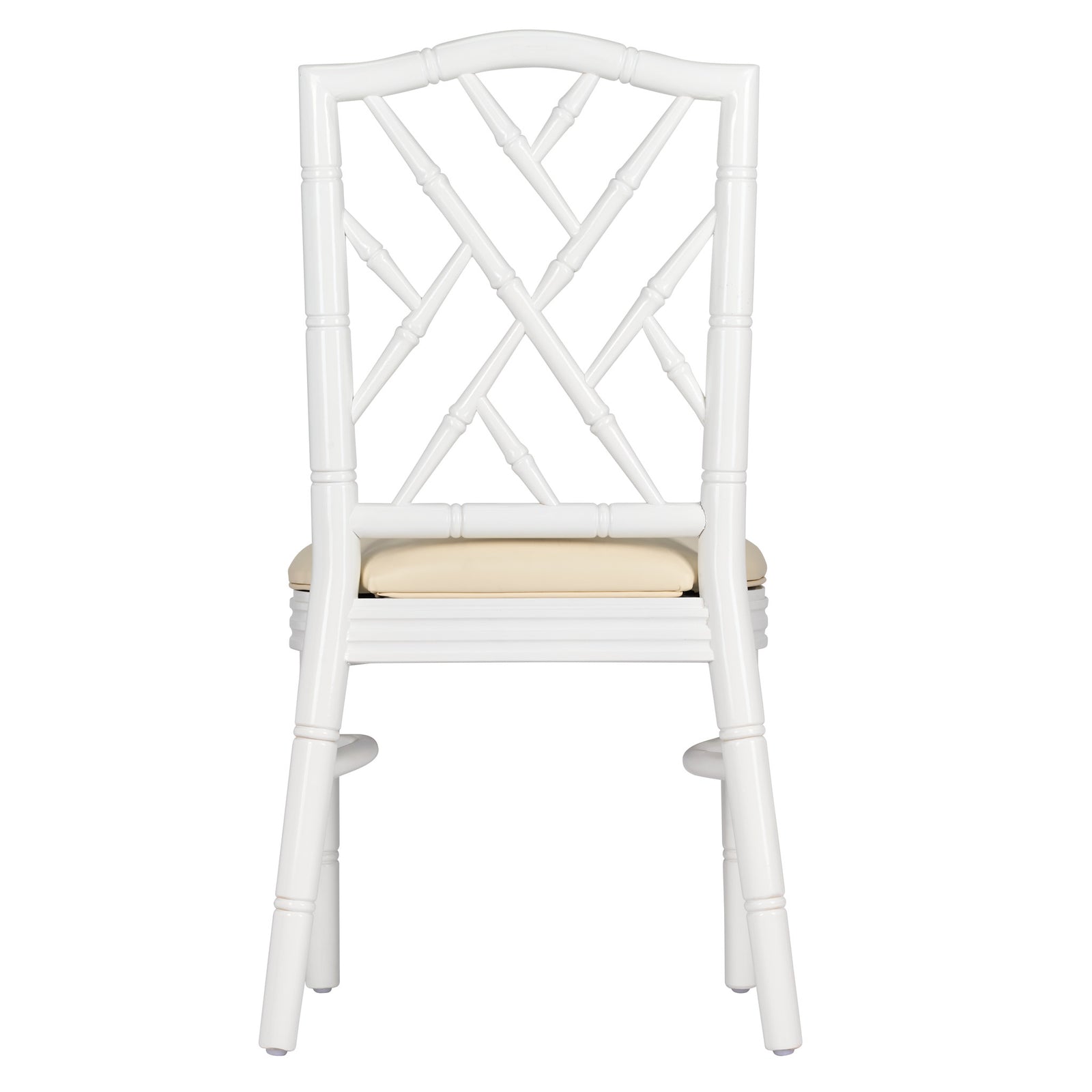 White Ritz ToughWood™ Chair with Ivory Vinyl Seat