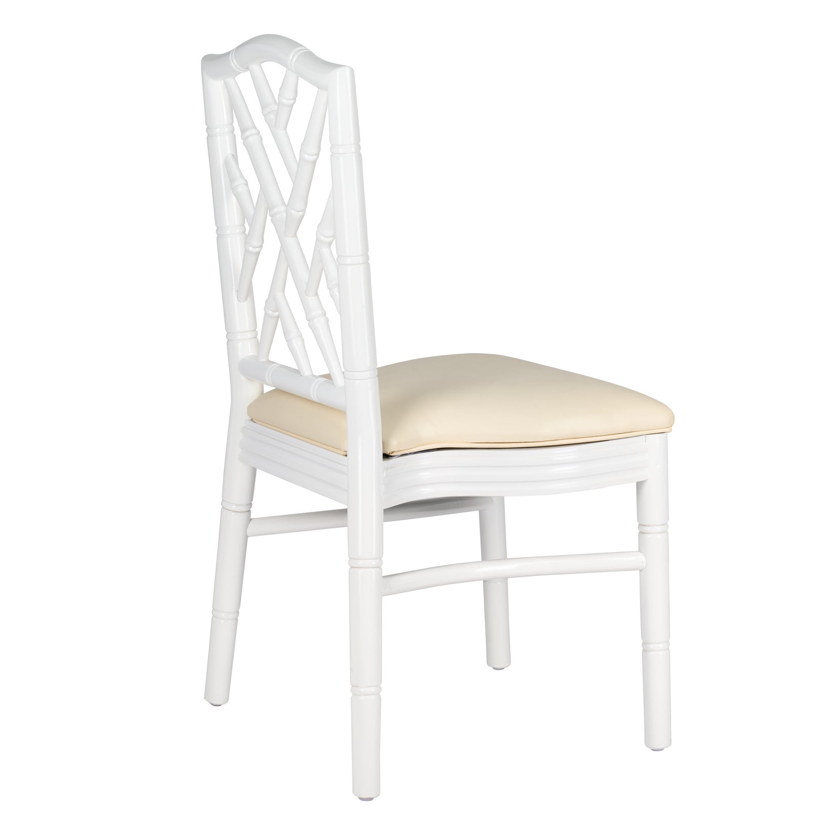 White Ritz ToughWood™ Chair with Ivory Vinyl Seat