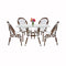 Toulouse White French Bistro Set Includes 48" x 36" Square Table and 4 Chairs FBK-SQ-WWD-WD4-AX