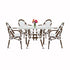 Toulouse White French Bistro Set Includes 48" x 36" Rectangle Square Table and 4 Chairs with Arms FBK-SQ-WWD-AWD4-AX