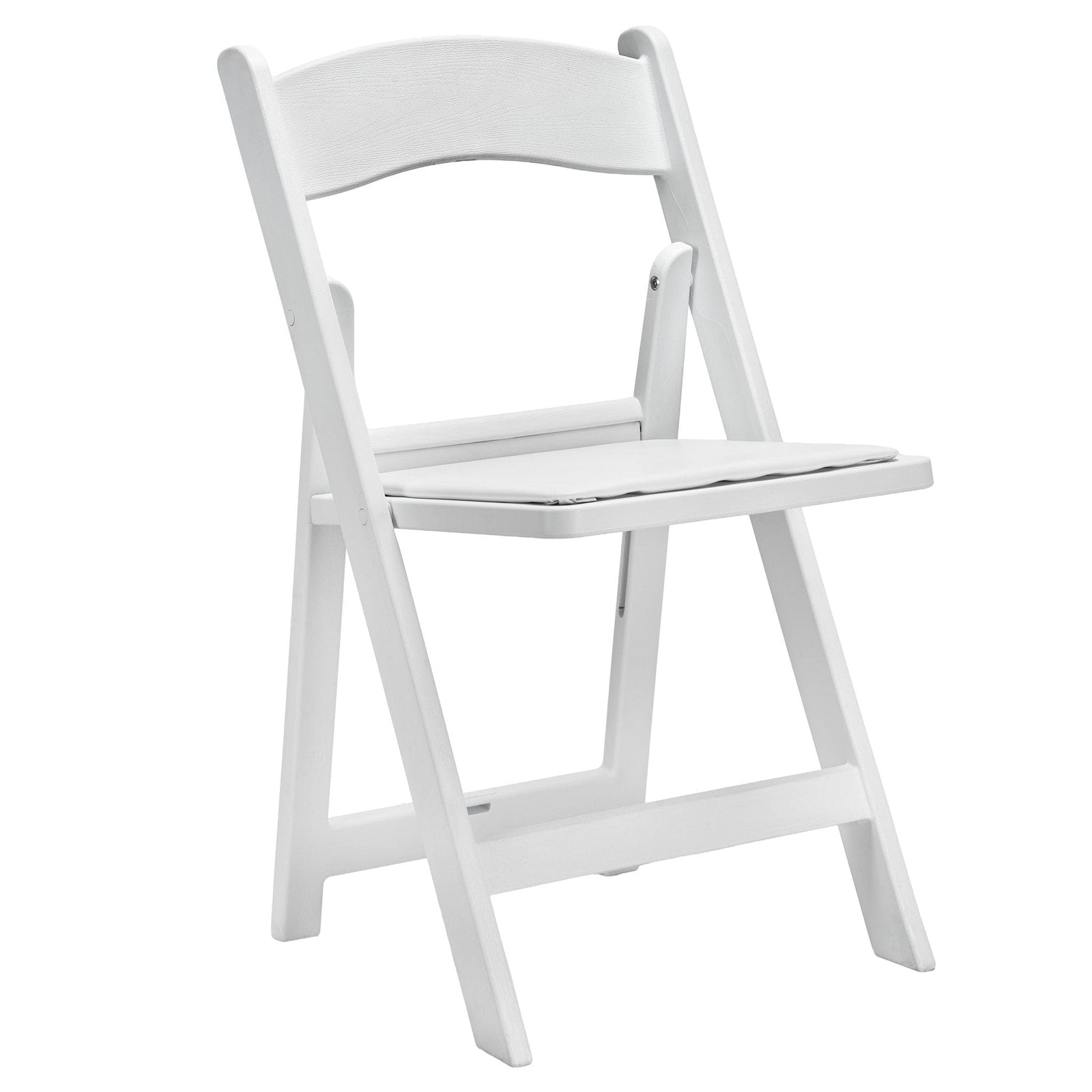 White WoodGrain™ Resin Folding Chair (Per Chair Price Shown - Sold only in Quantities of 4)