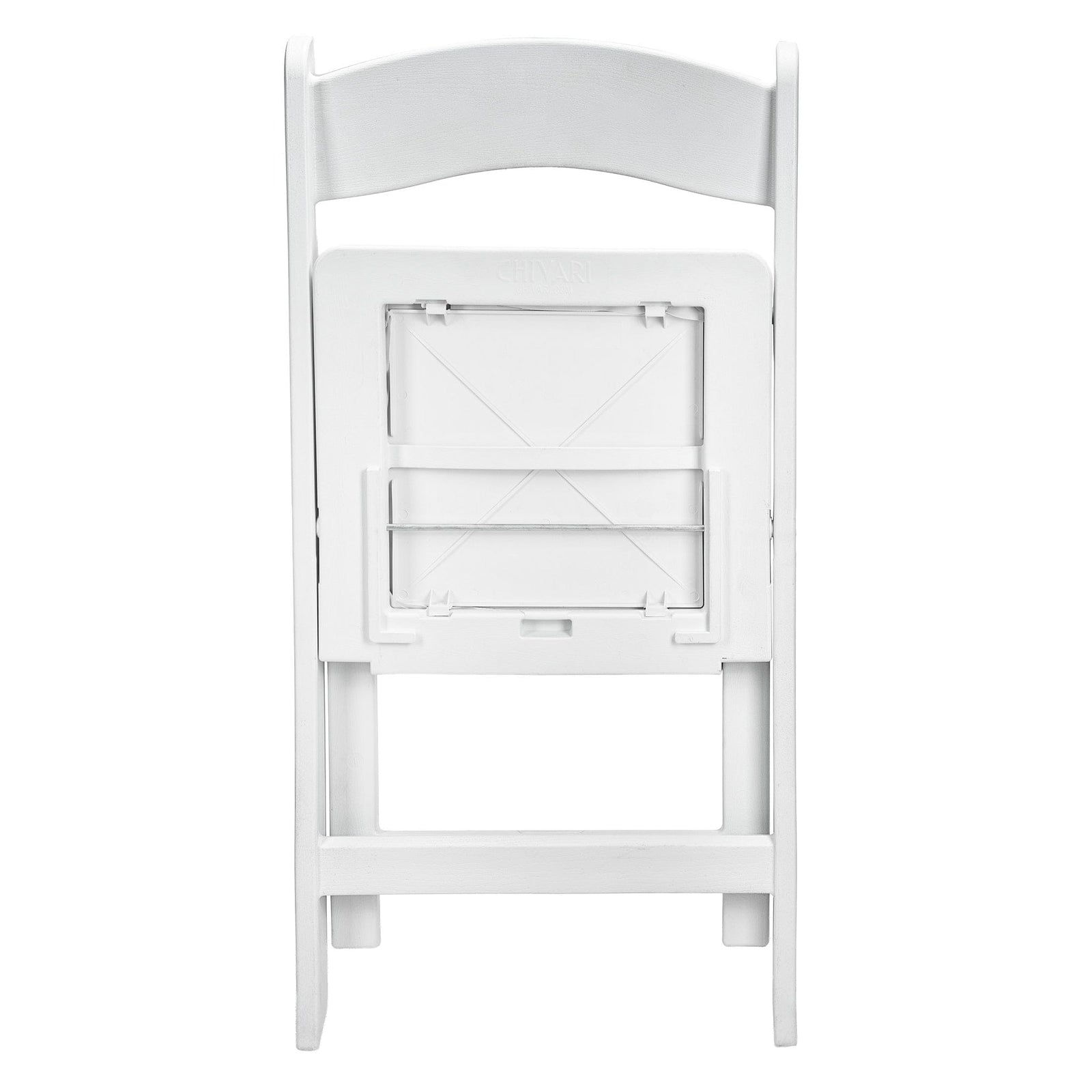 White WoodGrain™ Resin Folding Chair (Per Chair Price Shown - Sold only in Quantities of 4)