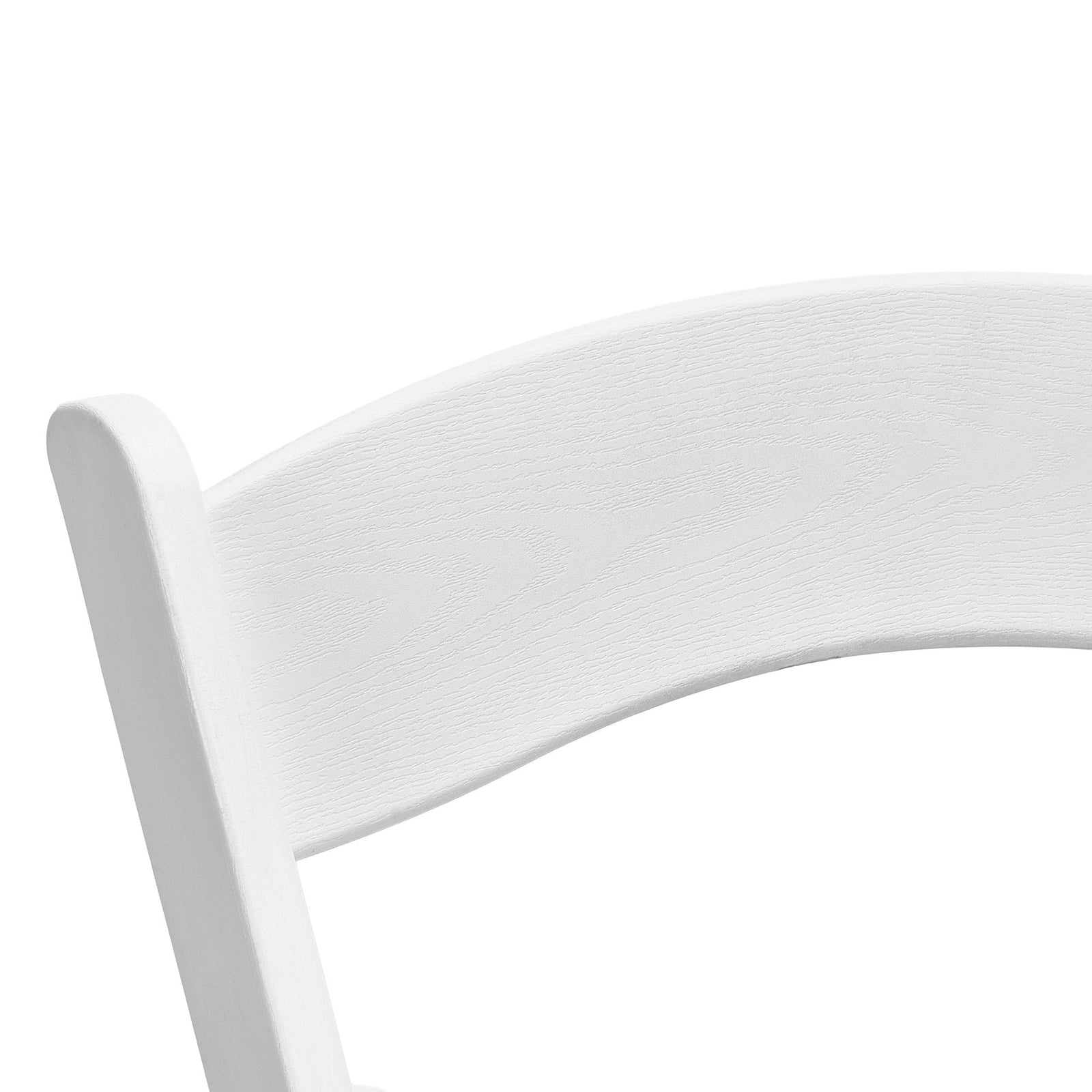 White WoodGrain™ Resin Folding Chair (Per Chair Price Shown - Sold only in Quantities of 4)