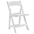 White WoodGrain™ Resin Folding Chair (Per Chair Price Shown - Sold only in Quantities of 4)